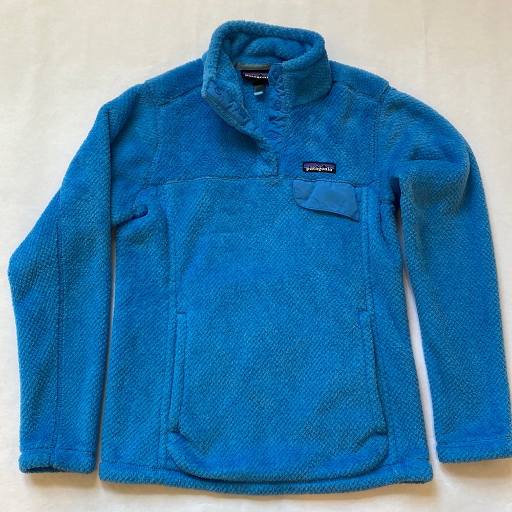 Patagonia Women’s Re-Tool Snap Fleece, Bright Blue, Size XS